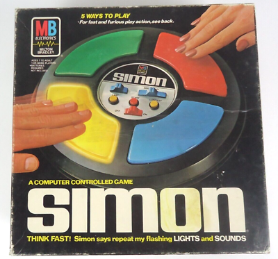 #ad MILTON BRADLEY Vintage 1978 SIMON Electronic Game Original Box WORKS Read $39.99