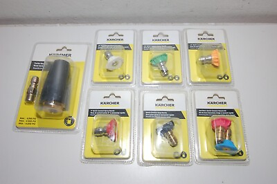 #ad Lot of 7 Karcher 4000 PSI Rated Turbo Nozzle 0 15 25 40 Soap 2nd Story Quick Con $56.24
