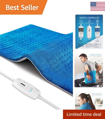 #ad Large Heating Pad for Back Pain Relief and Cramps Auto Shut Off 4 Tempera... $29.99