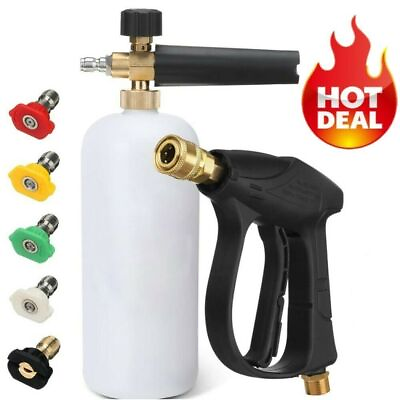 #ad High Power Pressure Washer Gun Spray Nozzle Snow Foam Lance Quick Connect 1 4quot; $7.99