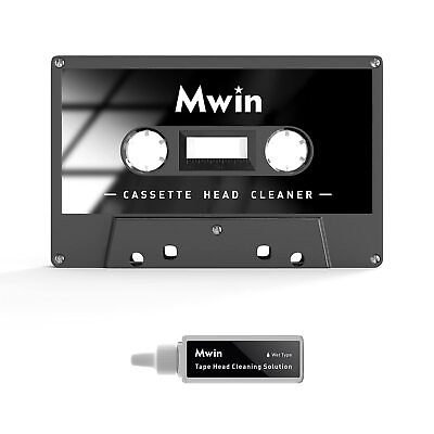 #ad Audio Cassette Head Cleaner Tape w 1 Cleaning Fluids Care Wet Maintenance Ki... $13.13