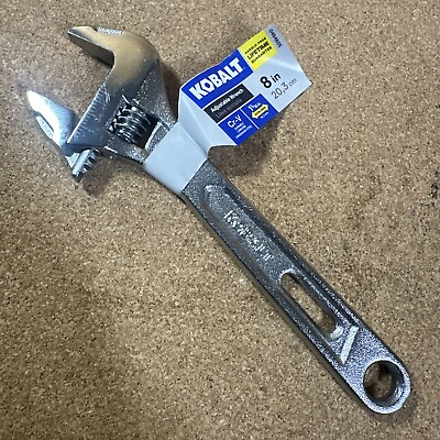 #ad New Kobalt 8” Inch Adjustable Wrench 1 3 16” Extra Wide Jaw 464605 $9.98