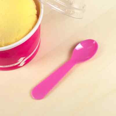 #ad Karat PS Plastic Tasting Spoon Pink 4000 ct U2450 Pink $48.60