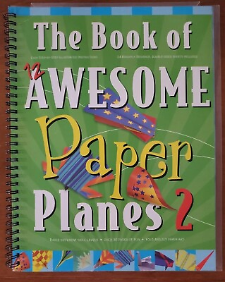 #ad THE BOOK OF 12 AWESOME PAPER PLANES 2 2009 FLYING FROG PUBLISHING NEW $9.98