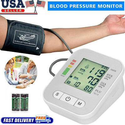 Upper Arm Blood Pressure Monitor Digital BP Cuff Machine Automatic Pulse Meter #ad #ad $18.85