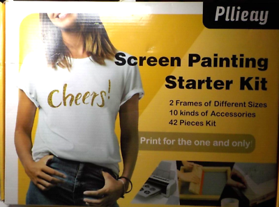 #ad Screen Printing Kit Include 2 Sizes Wood Silk Screen Printing Frames $29.99