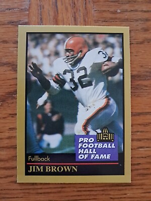 #ad 1991 Enor Pro Football Hall of Fame #17 Jim Brown $1.99