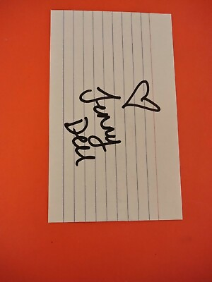 #ad Jenny Dell Autographed Index Card CBS Sports $7.99