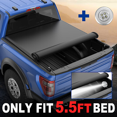 #ad #ad Truck Tonneau Cover For 2004 2015 Nissan Titan 5.5 Feet Short Bed Roll Up amp; Lamp $126.81