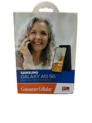 #ad Consumer Cellular SAMSUNG Galaxy A13 5g 64gb Smartphone Black New $73.50