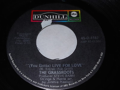 #ad The Grassroots Live For Love The River Is Wide 45 $6.79