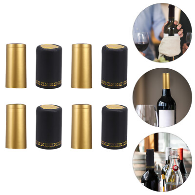 #ad 100pcs shrink capsules for bottles Pvc Wine Stopper Wine Bottle Capsules Pvc $8.31