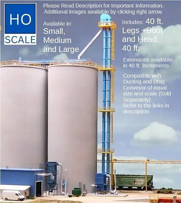 #ad HO Scale Bucket Conveyor Expandable Grain Elevator Coal Cement $6.00