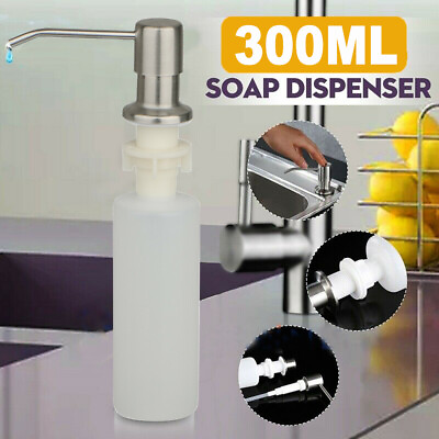 #ad Stainless Steel Built in Soap Dispenser for Kitchen Sink Hand Pump Easy Use 10OZ $9.90