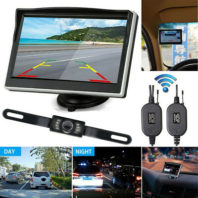 #ad Backup Camera Wireless Car Rear View HD Parking System Night Vision 5quot; Monitor $33.50
