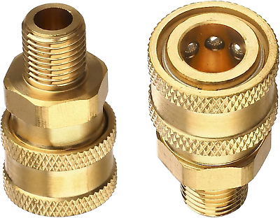 #ad 1 4 Npt Quick Connect Fittings 2 Pcs1 4 Inch Male Pressure Washer Quick Connect $15.66