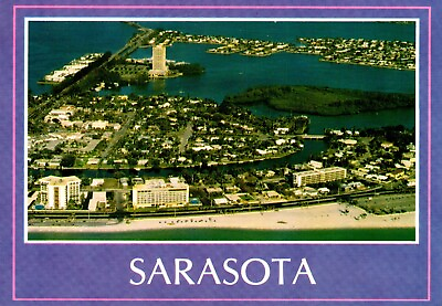 #ad Sarasota Florida Lido Beach Postcard Unposted $2.50