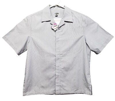 #ad Edwards Shirt Mens Large Regular Custodial Work Scotchgard Short Sleeve Utility $16.98