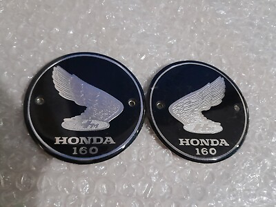 #ad #ad Honda 160 CL160 1966 Gas Tank Emblem Badge Pair Bolt Hole 57 Cm $44.00