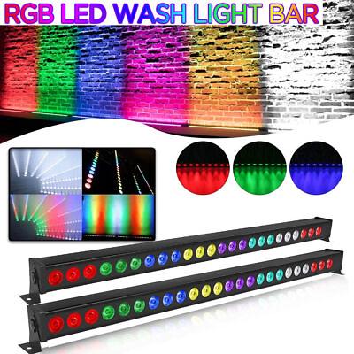#ad 96W RGBW 24 LED Stage Light Bar Wall Washer DMX DJ Party Disco Club Remote $284.99