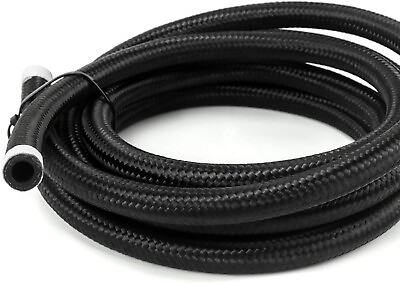 #ad 10ft 6AN Braided Fuel Line Hose 3 8#x27;#x27; Push on Fuel Line Pressure Injection Hose $14.99
