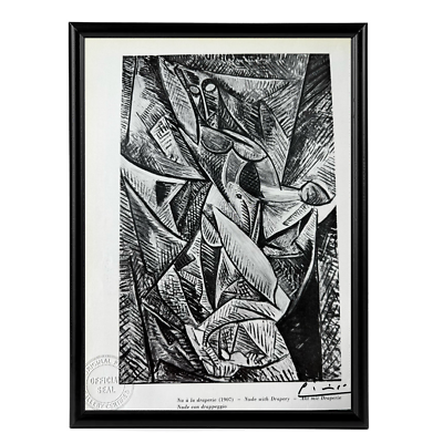 #ad Pablo Picasso Original Signed Print Nud* with Draper Vintage Art $60.00