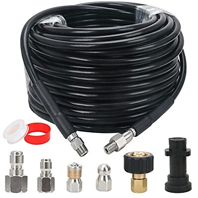#ad Sewer Jetter Kit For Pressure Washer 100ft 1 4 Inch Npt Kink Free Power Washer D $87.94