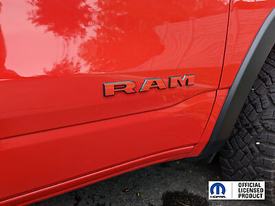 #ad Fits 2019 2024 Ram Tradesman 1500 Ram Door Emblem Overlay Vinyl Stickers Pair $14.99