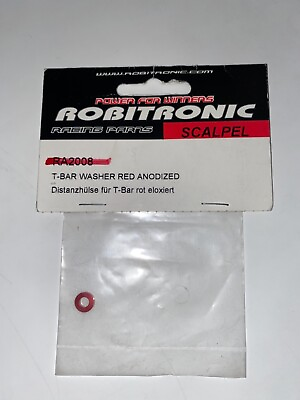 #ad Robitronic Racing T Bar Washer Red Anodized #RA2008 $10.95