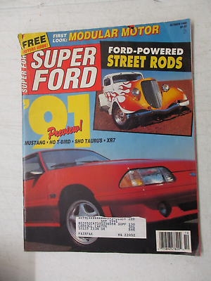 #ad SUPER FORD MAGAZINE OCTOBER 1990 FORD POWERED STREET RODS 19991 XR7 MUSTANGS ETC $11.95