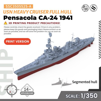#ad SSC350552S A 1 350 Military USS Pensacola CA 24 Heavy Cruiser 1941 Full Hull $151.99