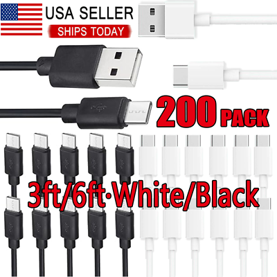 #ad USB Type C Data Cable 5A Fast Charging USB A to USB C Charger lot Cord For Phone $27.49