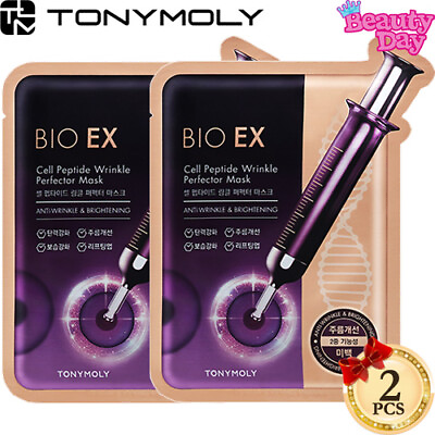 TONYMOLY Bio EX Cell Peptide Wrinkle Perfector Mask 30g x 2pcs Korean Cosmetics #ad $14.99