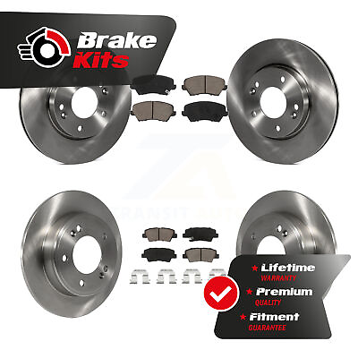 #ad Front Rear Disc Brake Rotors And Ceramic Pads Kit For 2017 2018 Kia Forte LX EX $131.75