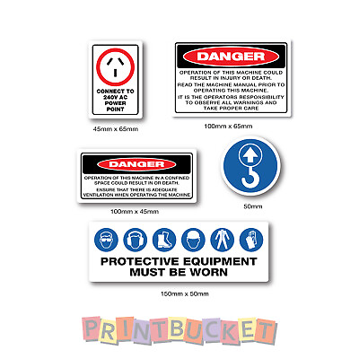 #ad Electric high pressure washer safety sticker kit AU $12.99