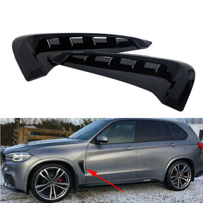#ad 2pcs For BMW X5 F15 2014 2017 Side Wing Air Flow Fender Intake Vent Cover Trim $25.32