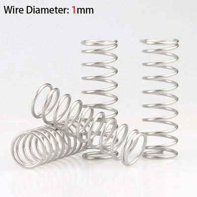 #ad 304 Stainless Steel Compression Spring Pressure Small Spring 1mm Wire Diameter $3.96