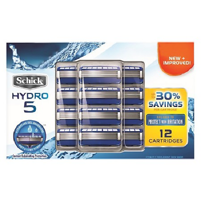 Schick Hydro5 Hydrating Razor Blade Cartridge Refills 12 Count Unboxed $23.75