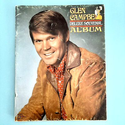 #ad Glen Campbell Deluxe Soiuvenir Album 1968 Sheet Music Vocals Pictures Biography $8.95