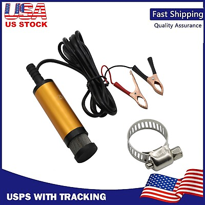 #ad 12V Mini Refueling Submersible Diesel Electric Fuel Water Oil Transfer Drum Pump $12.99