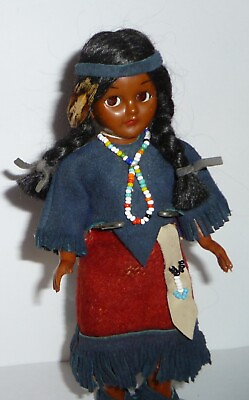 #ad Sioux Tribe Native American Indian doll vintage $11.75