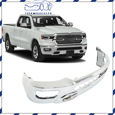 #ad Fit For 2019 2020 2021 2022 2023 Ram 1500 Pickup Front Bumper Face Bar Chrome $294.32