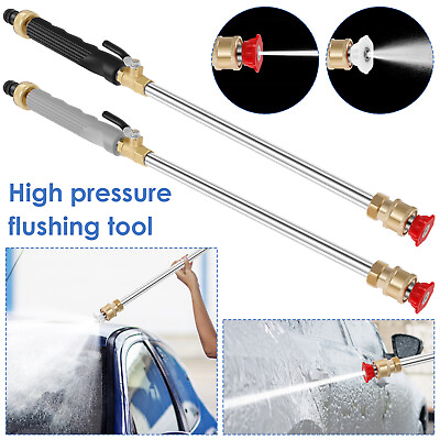 High Pressure Washer Wand Garden Hose Hydro Jet High Pressure Tool 2 Nozzles` #ad $20.59