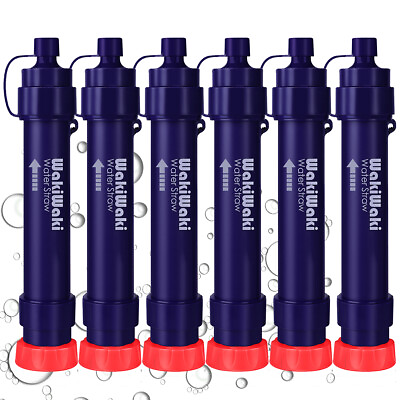#ad 6xPersonal Water Filter Straw Mini Water Purifier 4Stage SurvivalHikingCamping $45.99