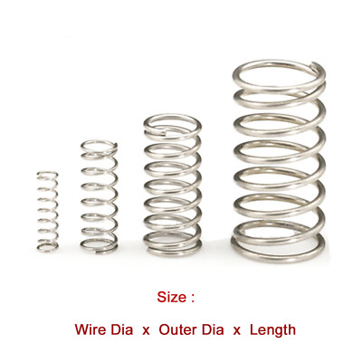 #ad Wire Dia1.2mm 1.4 1.5mm 304 Stainless Steel Spring OD 8 25mm Compression Spring $5.50