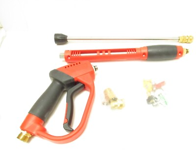 #ad Tool Daily Deluxe Pressure Washer Gun With 5 Nozzel Tips Rubber Grip 40quot; F10 $19.99