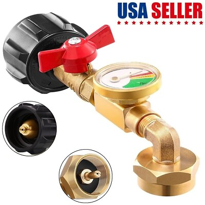 #ad 1Lb To 20Lb Tank Propane Refill Adapter With Gauge And ON Off Control Valve US $13.95