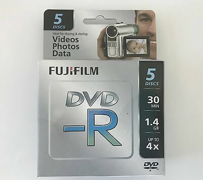#ad Lot Fujifilm Media 25302444 DVD R Camcorder 1.4 GB 30 Min 4X FREE SHIPPING $15.99