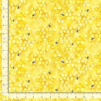 #ad Bee Bees Honeycomb honey combs CD2392 Timeless Durable Cotton Fabric $9.69