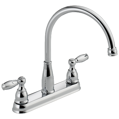 Delta Foundations Two Handle Kitchen Faucet in Chrome Certified Refurbished $39.00
